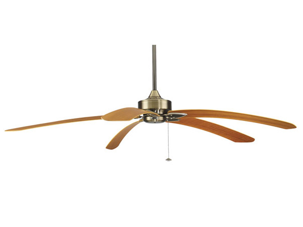 Fanimation Windpointe Ceiling Fan With 5 Long Blades. Antique Bronze / Cherry